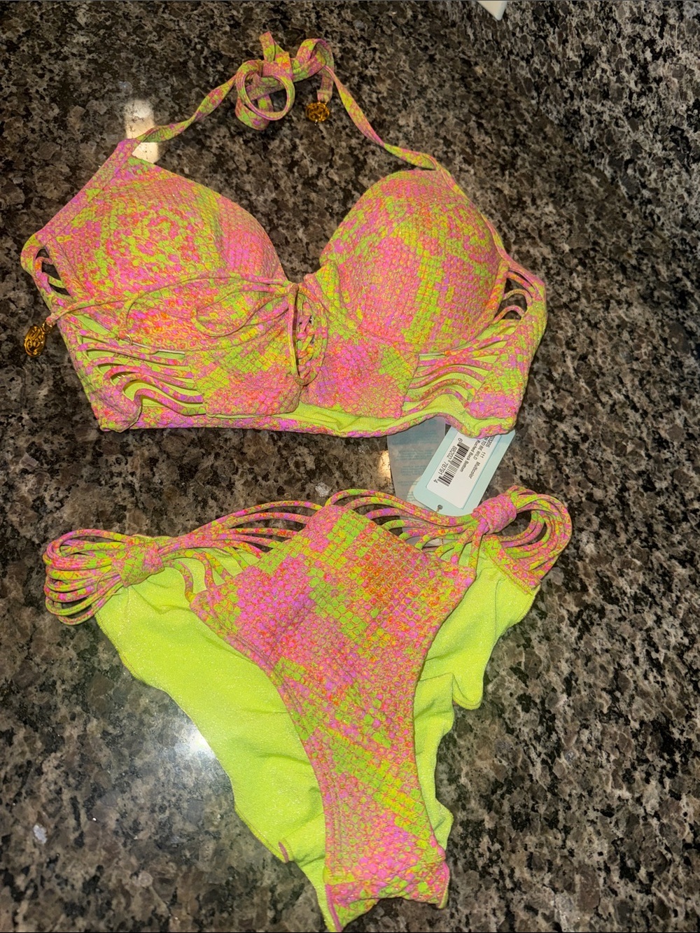 NWT Luli Fama Born To Be Wild Bikini Set